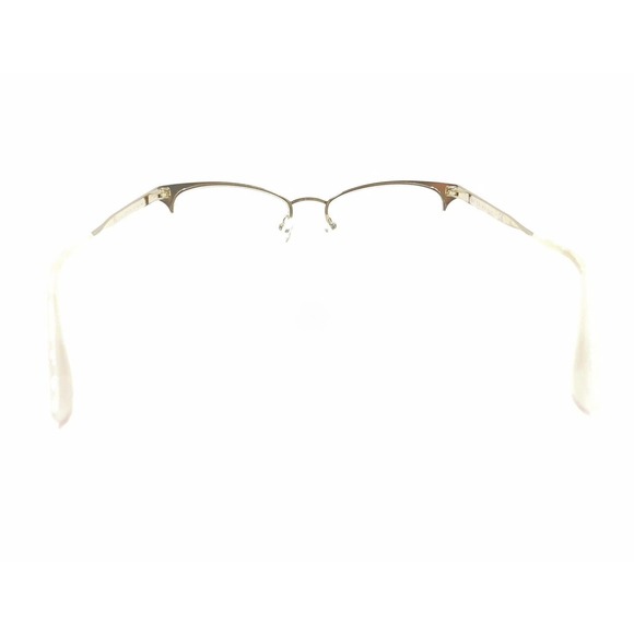 Prada VPR 65Q ROJ-1O1 Brown Gold Half Rim Eyeglasses Frames 51-17 140 Italy - Picture 5 of 12